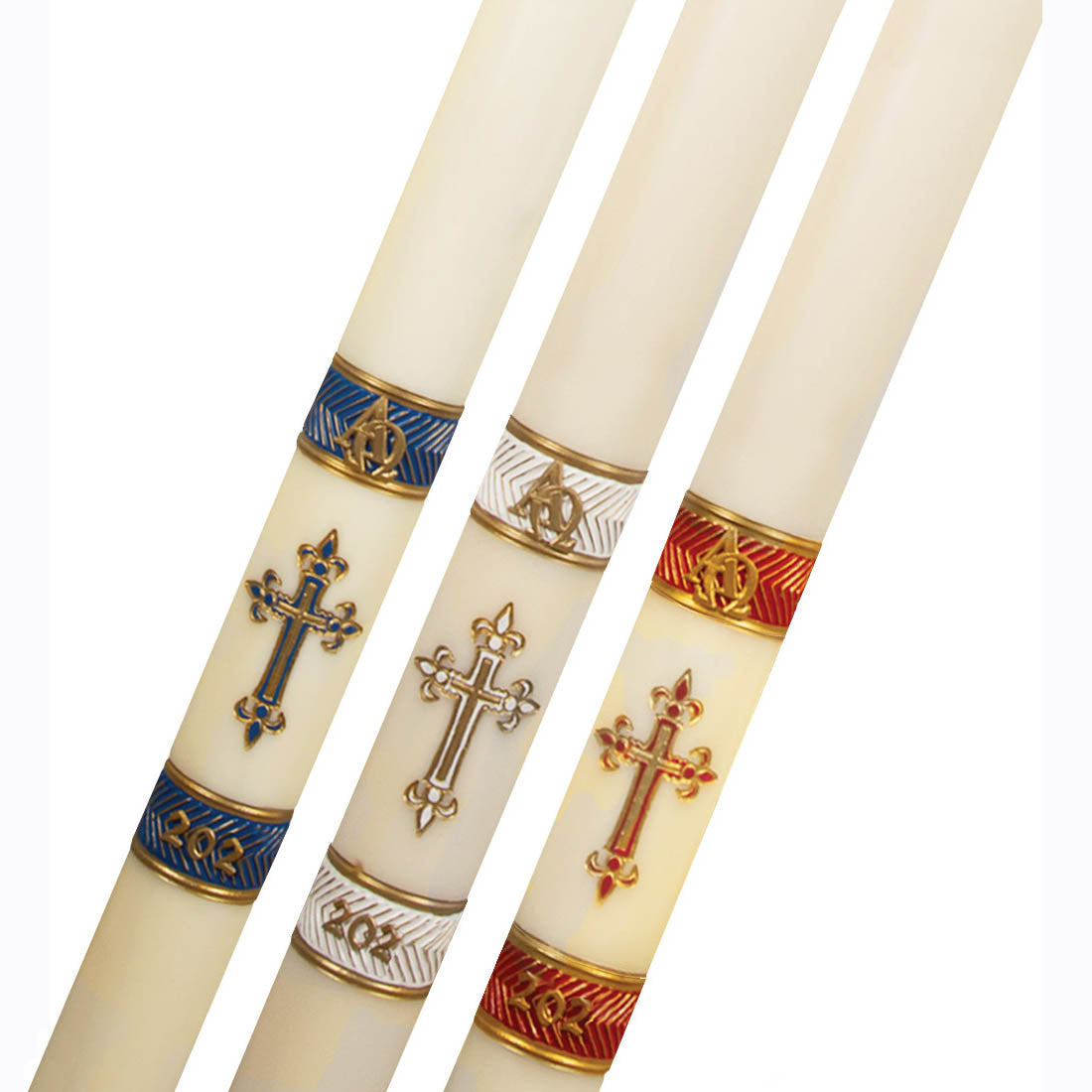 Fleur De Lis Paschal Candle from Dadant - All Sizes & Colors