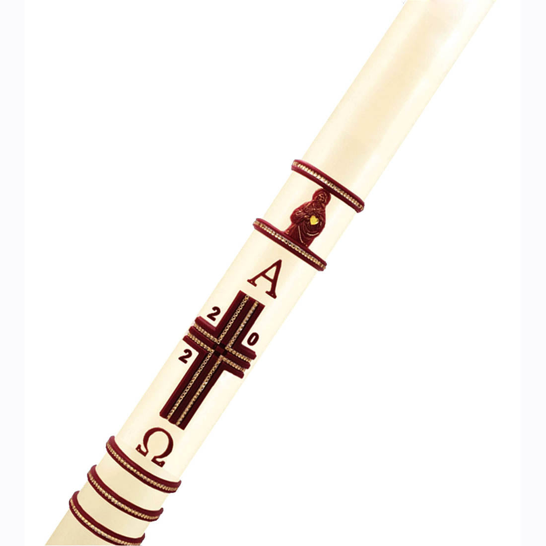 Sacred Heart of Jesus 51% Besswax Paschal Candle - All Sizes