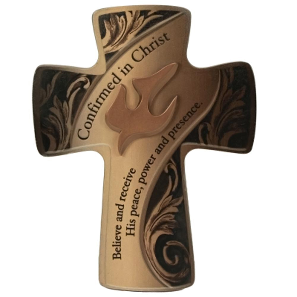 Copper-finish Standing Confirmation Cross