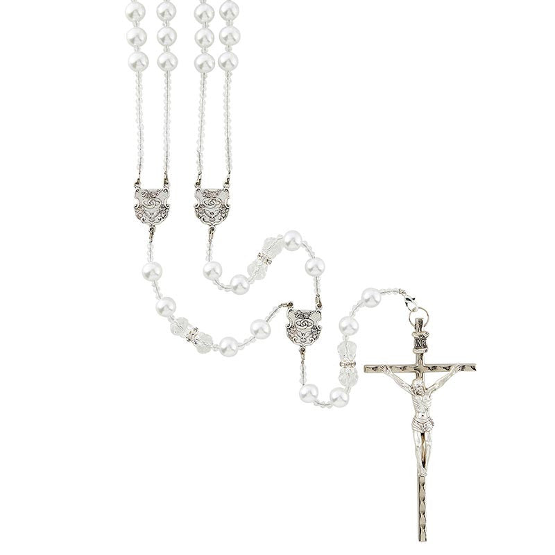 Pearl Wedding Lasso Rosary P7451