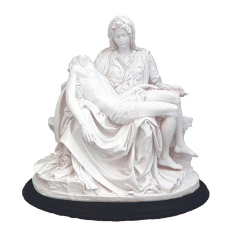 White Pieta on Black Base - 5.75 inches in height