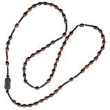 4mm Brown Jujube Wood Twist Rosary Bracelet "Jesus"