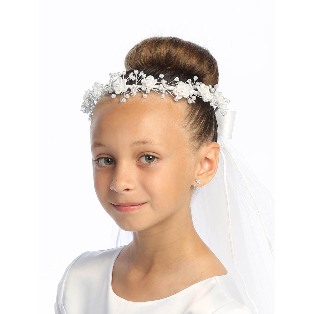 Sophia Floral Crown First Communion Veil