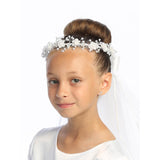 Sophia Floral Crown First Communion Veil