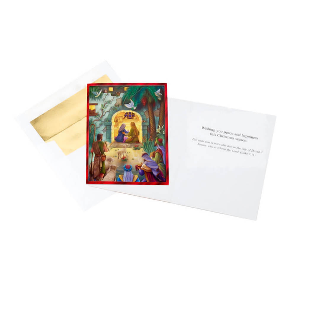 Peaceful Nativity Boxed Christmas Cards 15ct