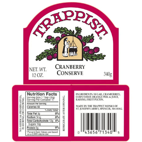 Trappist Cranberry Conserve 12 oz