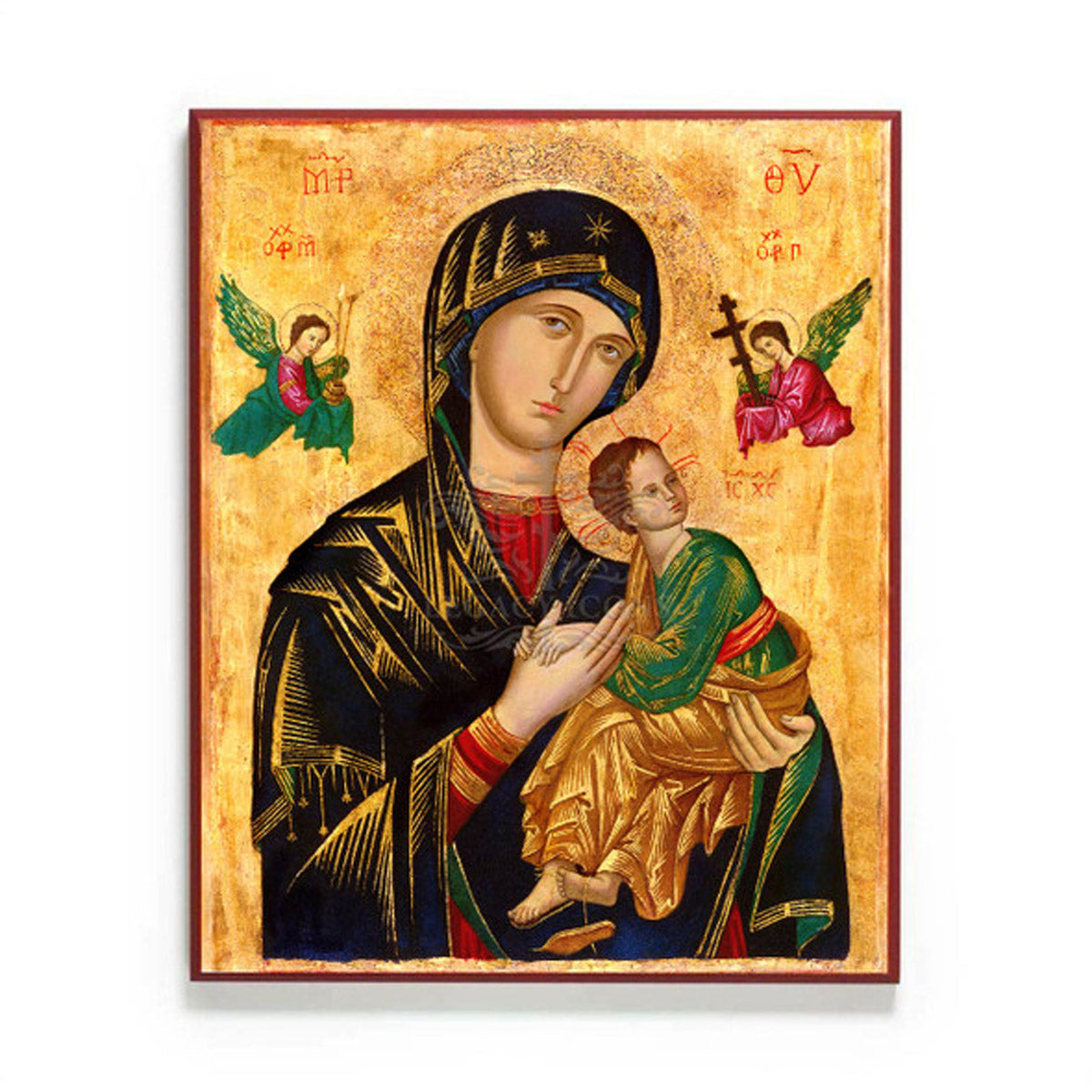 Our Lady of Perpetual Help Wood Icon 8x10