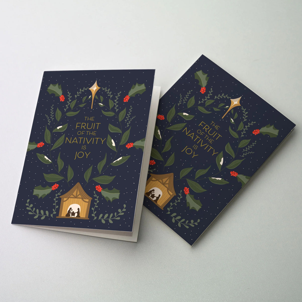 Fruit of the Nativity Boxed Christmas Cards 18ct