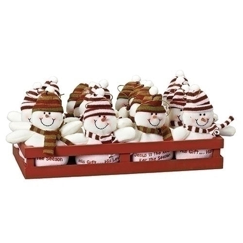 Plush Fabric Inspirational Snowmen Ornaments