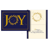 Personalized Joy Deluxe Christmas Cards - 50 cards & envelopes