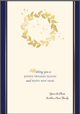 Personalized Joy Deluxe Christmas Cards - 50 cards & envelopes