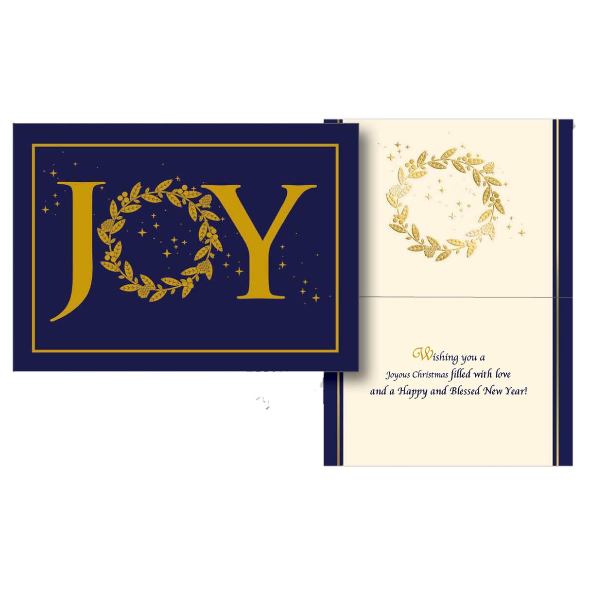 Joy Deluxe Christmas Greeting Cards - 25 cards per box