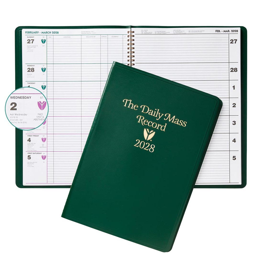 2028 Daily Mass Record Book
