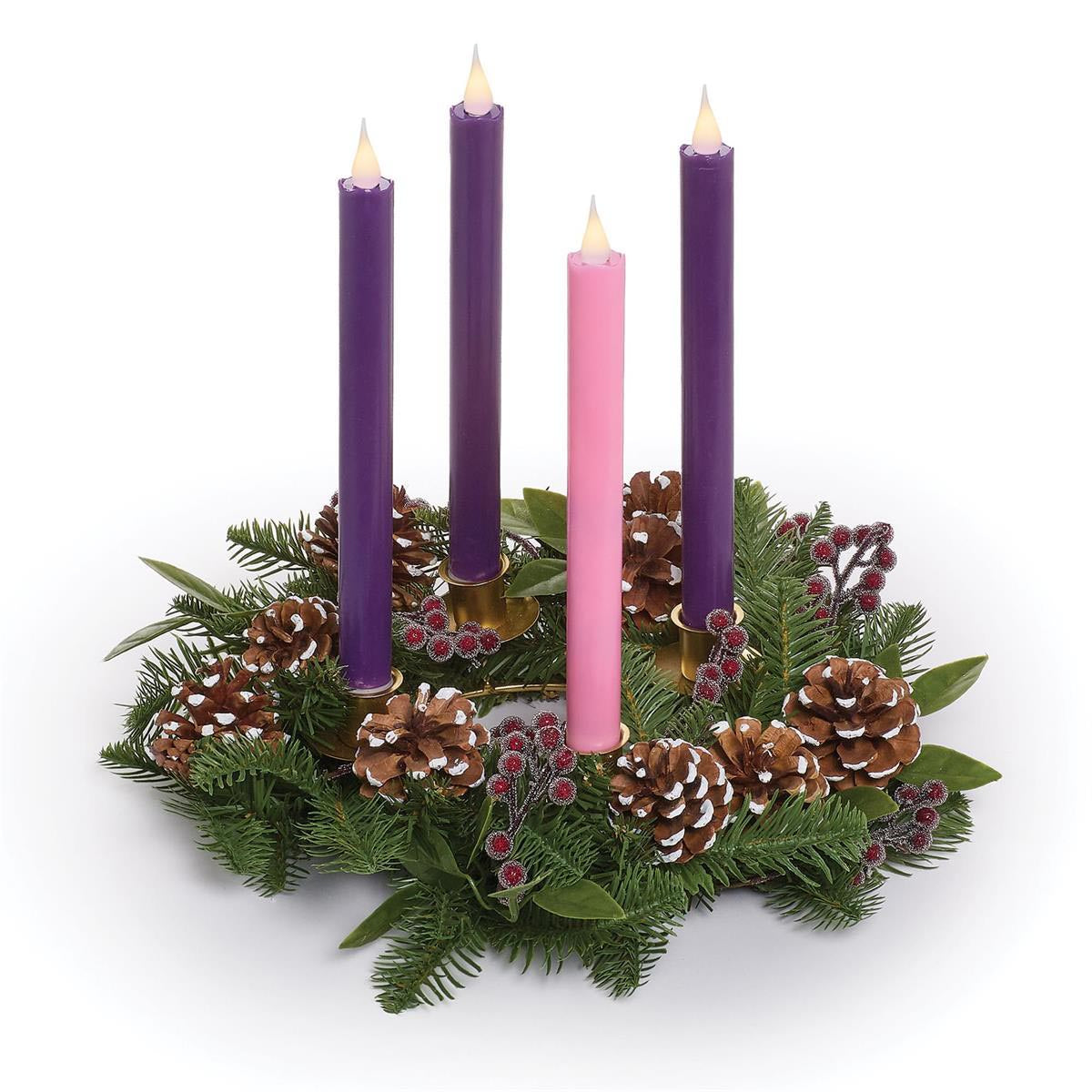 14 inch Pine & Pinecone Advent Wreath 139775