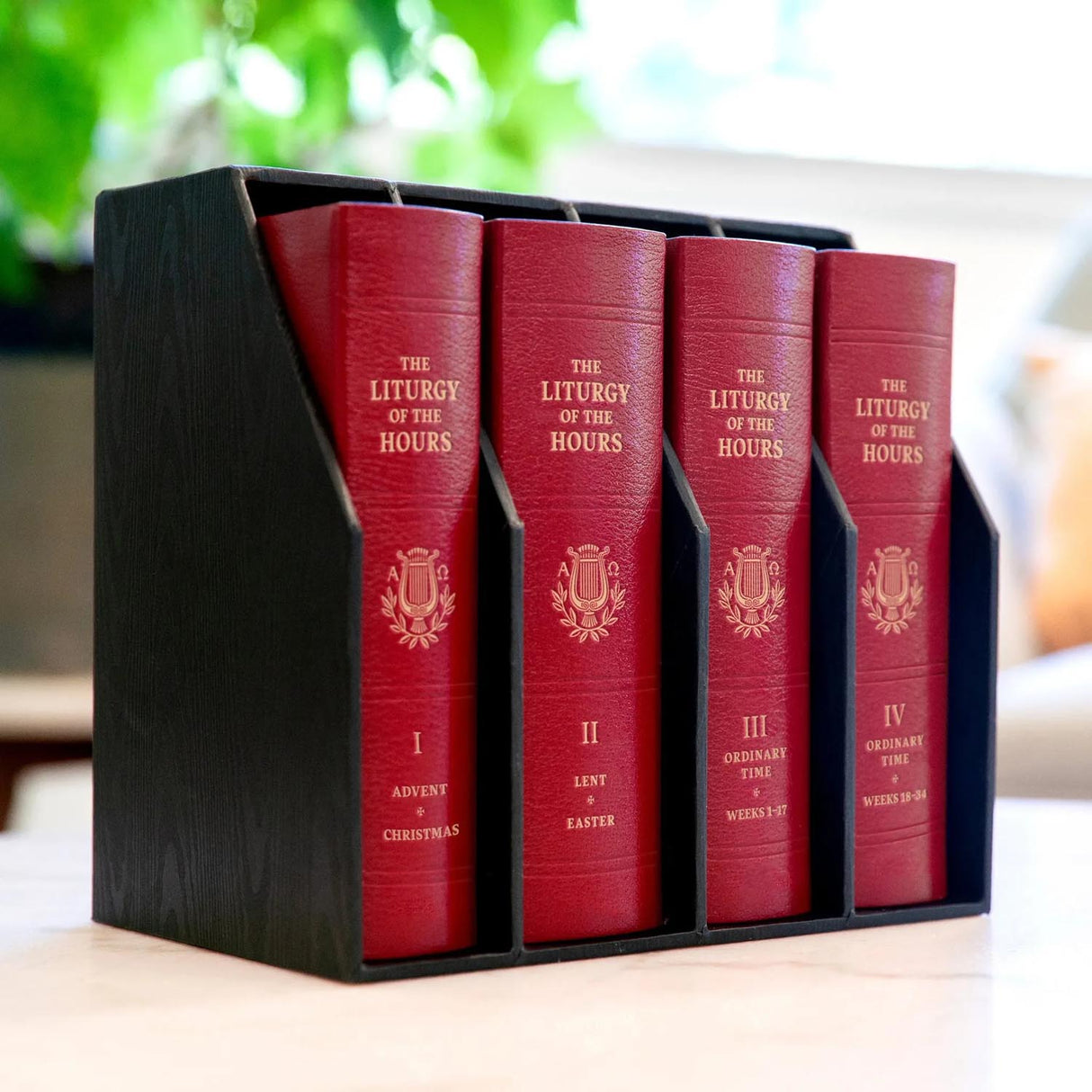 4 Volume Liturgy of the Hours 2nd Edition - Large Print Standard Leather Binding