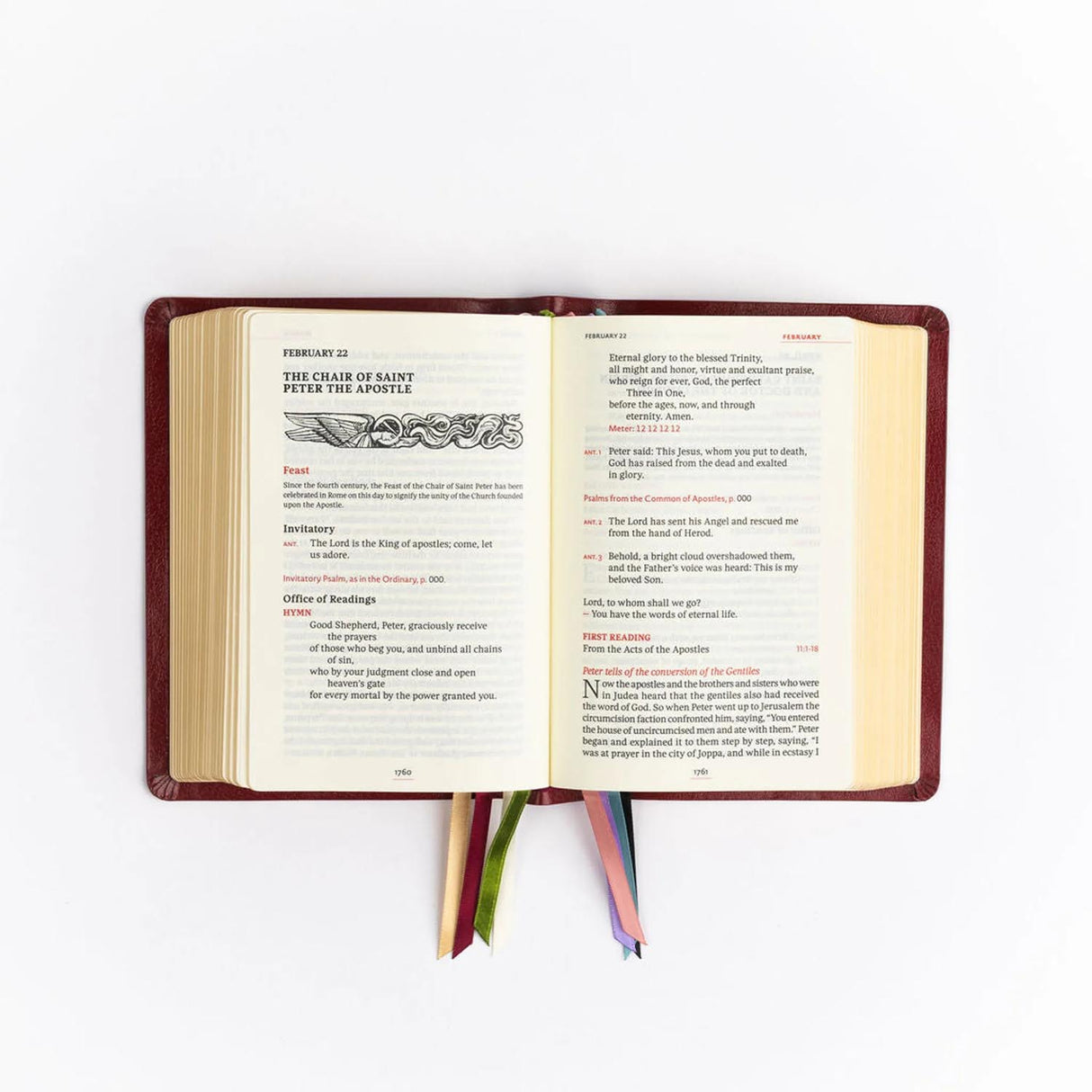 4 Volume Liturgy of the Hours 2nd Edition - Standard Print Leather Binding