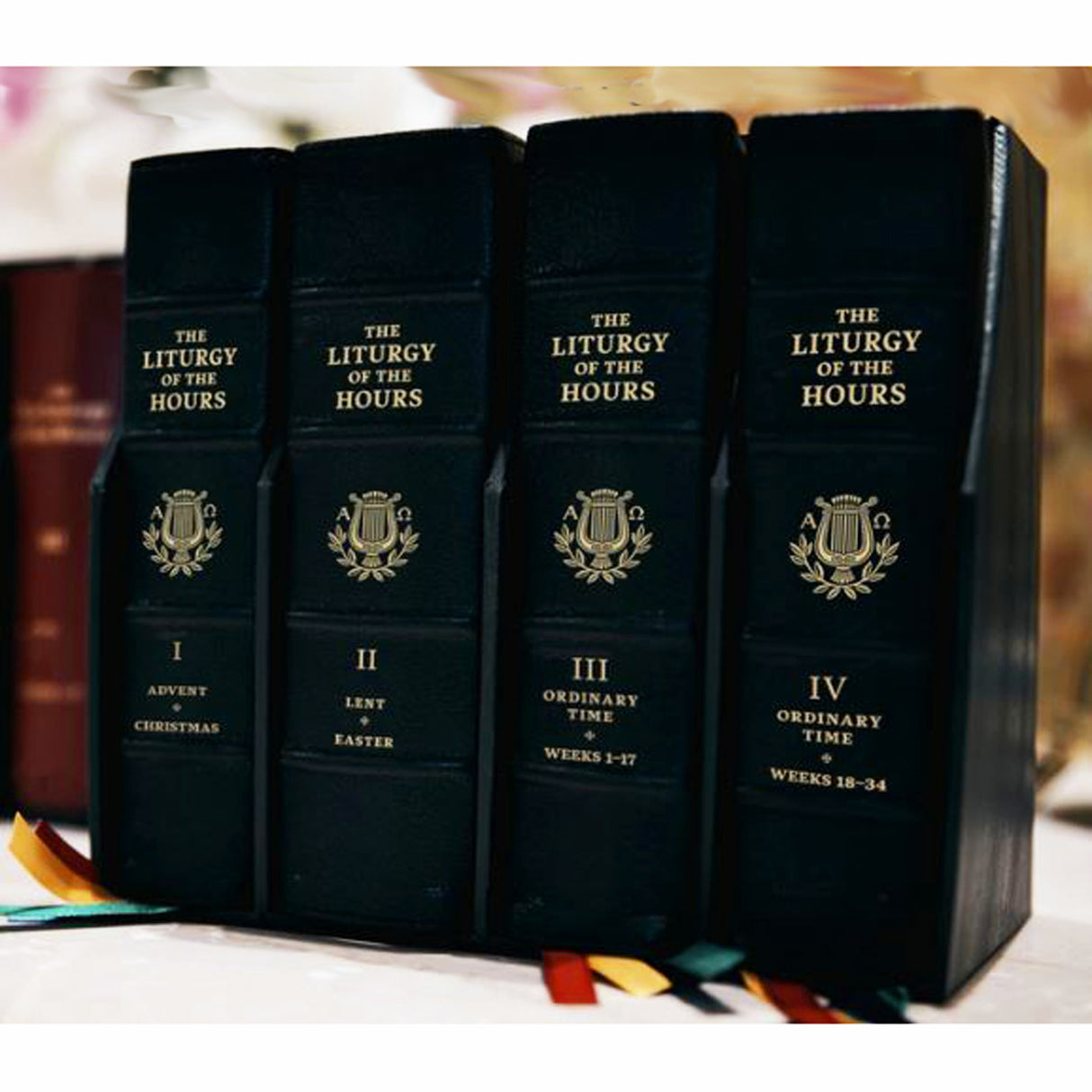 4 Volume Liturgy of the Hours 2nd Edition - Large Print Premium Leather