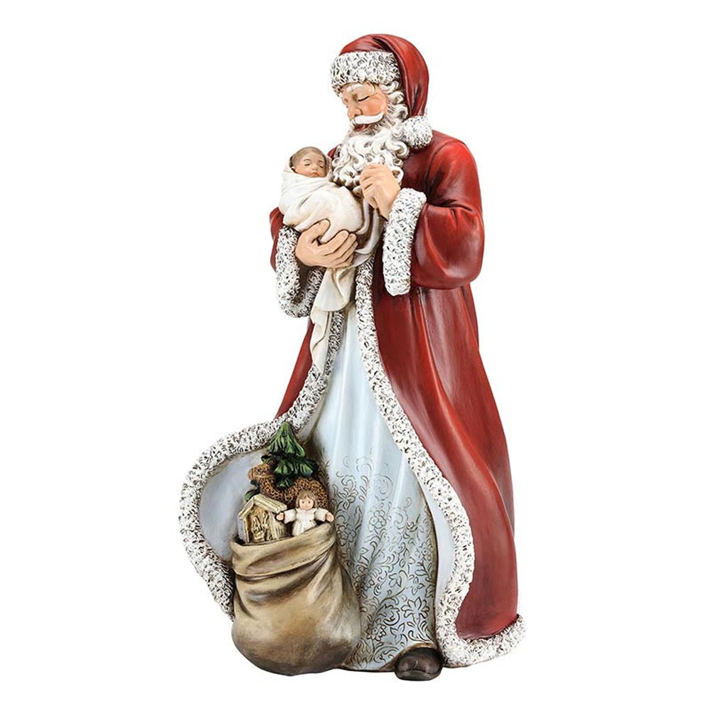 12" Adoring Santa with Gifts Figure T7656