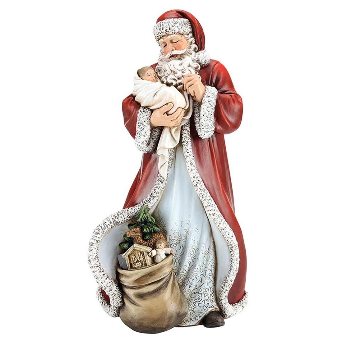 12" Adoring Santa with Gifts Figure T7656