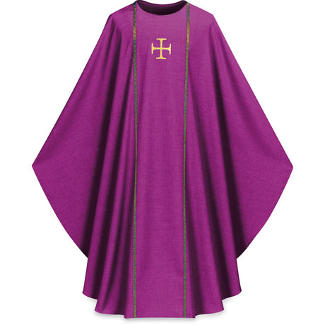 Pius Embroidered Cross Chasuble no. 3576