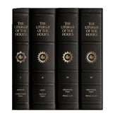 4 volume set Liturgy of the Hours - LARGE PRINT Natural Grain Leather