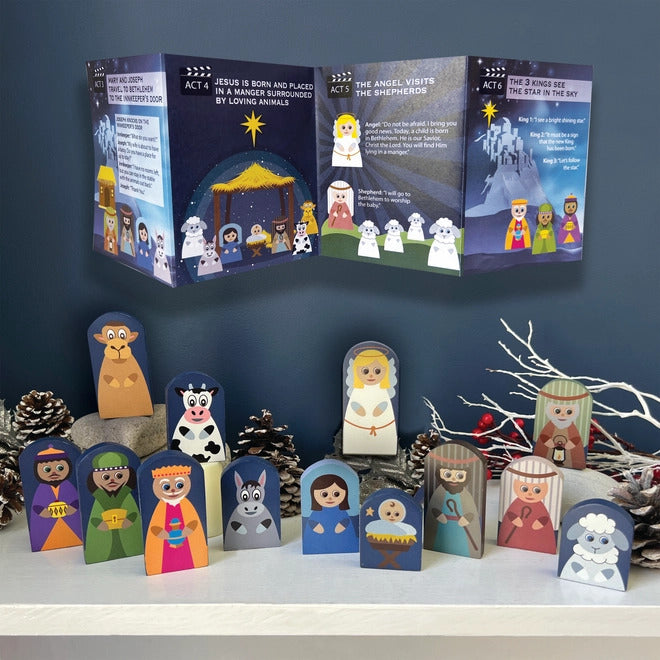 Nativity Playset 13 pc MDF