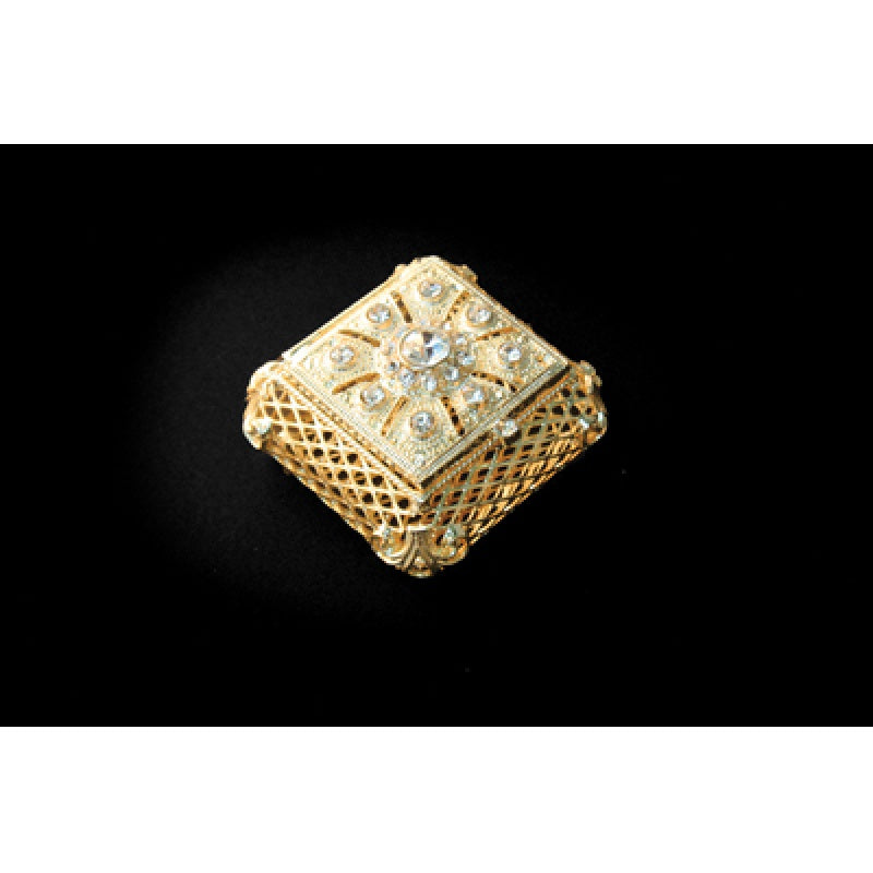 Square Gold Arras Coin Set with Rhinestones