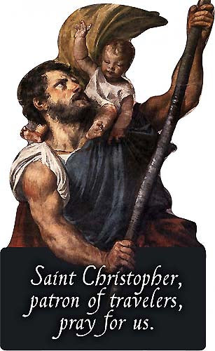 St Christopher Color Visor Clip