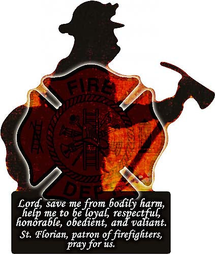 Firefighter Prayer Visor Clip