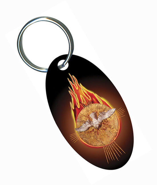 Holy Spirit Oval Key Ring