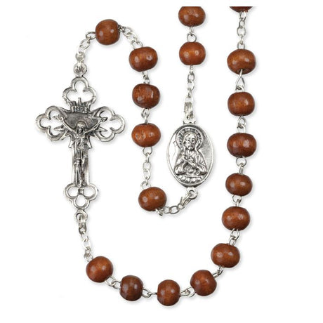 Kant Tangle Brown Wood Rosary 274BN