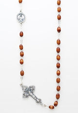 Kant Tangle Brown Wood Rosary 274BN