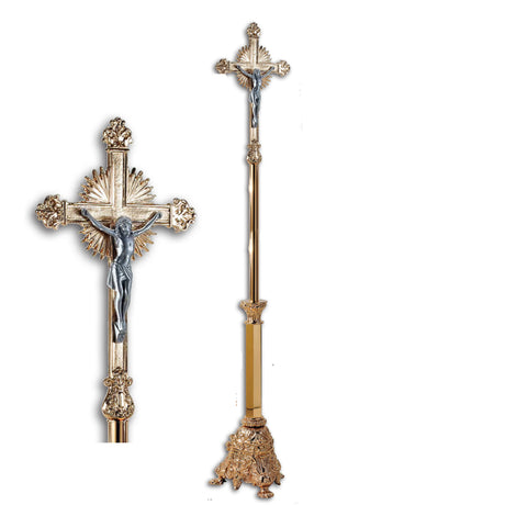 Baroque Processional Crucifix with Stand - 21PC80