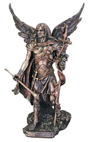 Saint Gabriel the Archangel in Cold Cast Bronze - 13-3/4 inches in height