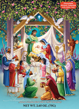 Alleluia Chocolate Advent Calendar with Bible Text