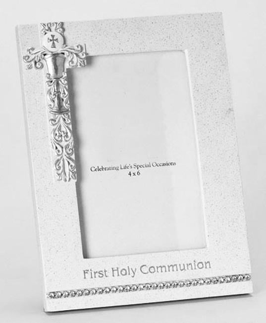 Silver Scroll 1st Communion Picture Frame