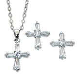 Crystal Pendant & Earring Set for Girls PES13W