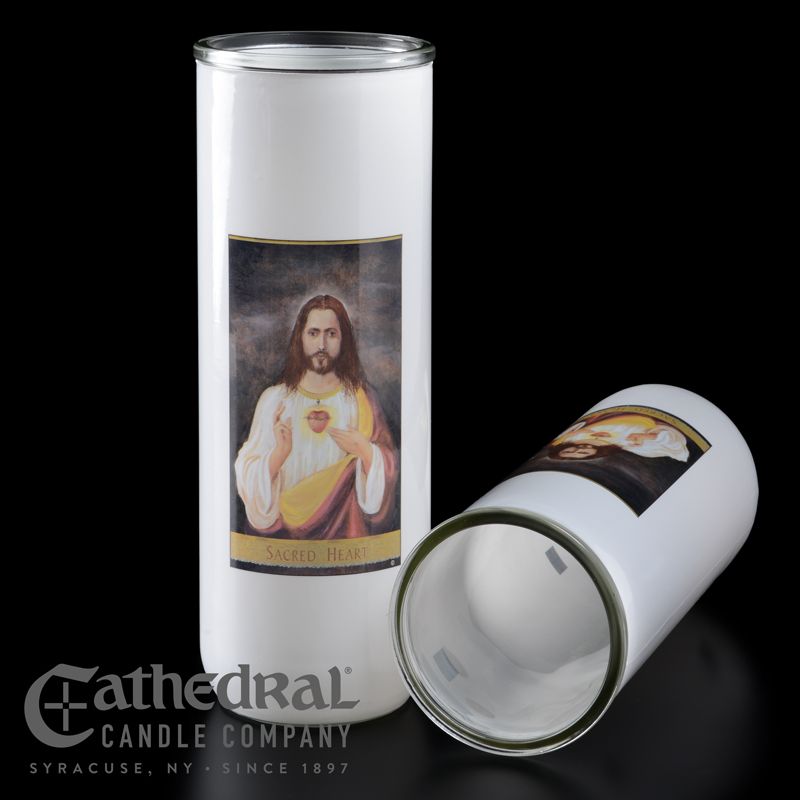 5, 6, or 7 day Sacred Heart Candle Globe -2304
