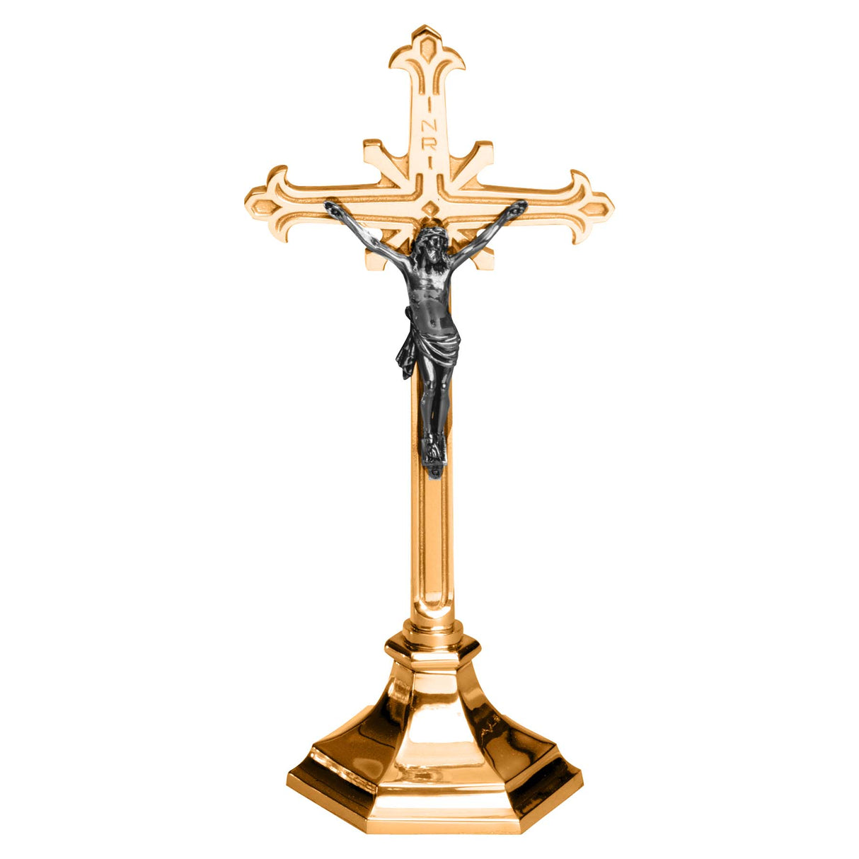Hexagon Base Altar Crucifix - no. 245-133