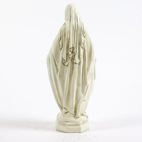 26 inch Our Lady of Grace Outdoor Statue - in Antique Stone Finish