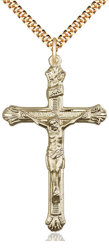 Gold Filled Men's Traditional Crucifix Pendant 0657GF/24G