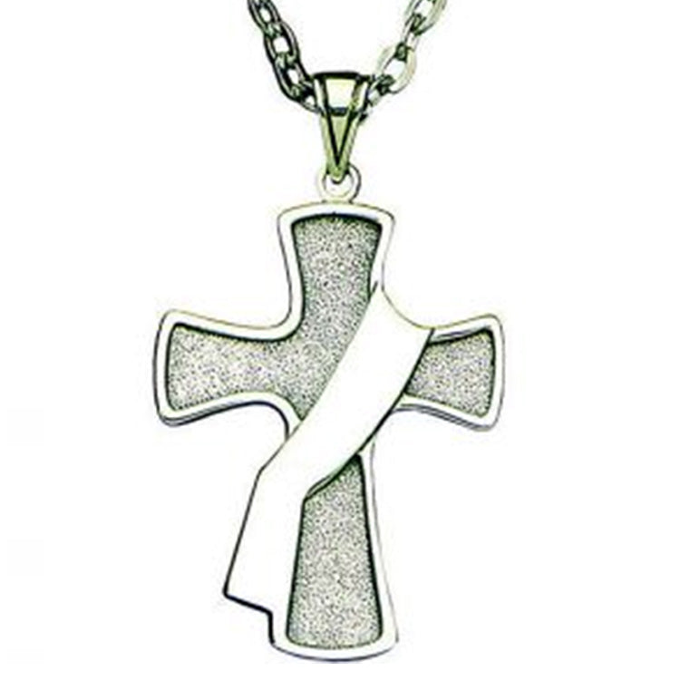 Deacon Cross Pendant in Sterling Silver