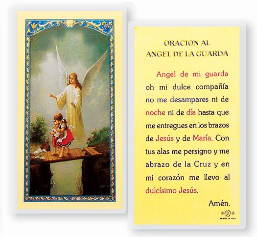 Angel de La Guarda-Con Farol Tarjeta sagrada