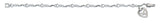 Cubic Zirconia Bracelet with Dove & Heart Charm  BR417