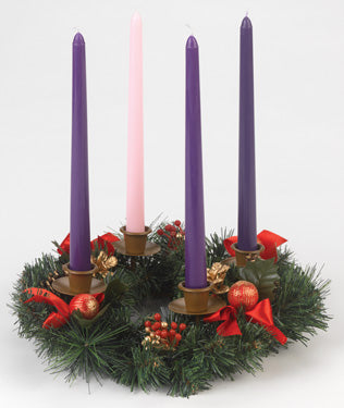 Red Berry and Ribbon Advent Wreath