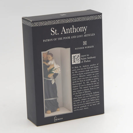St Anthony of Padua 4 inch boxed figure and holy card