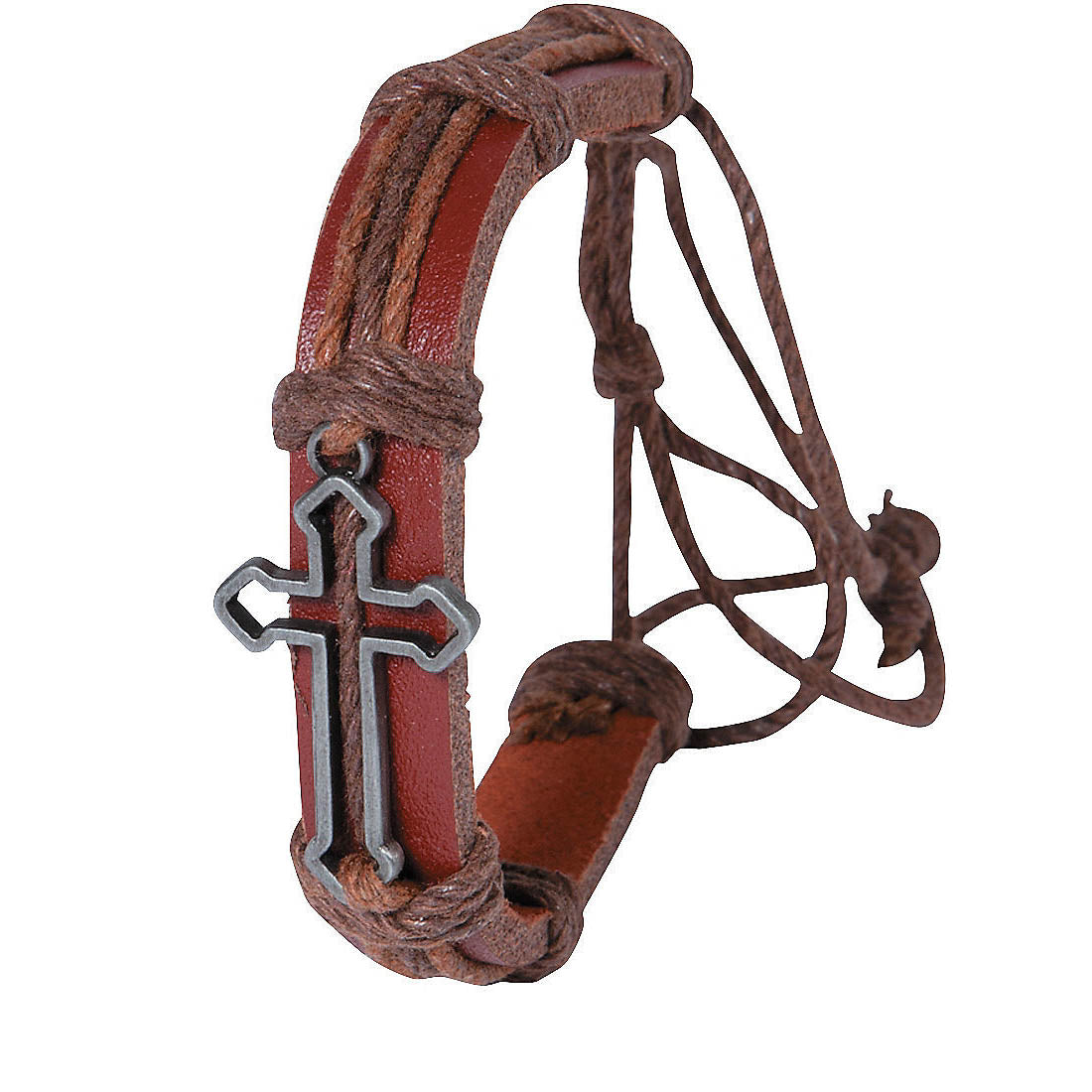 Leather & Rope Cuff Bracelet for Guys