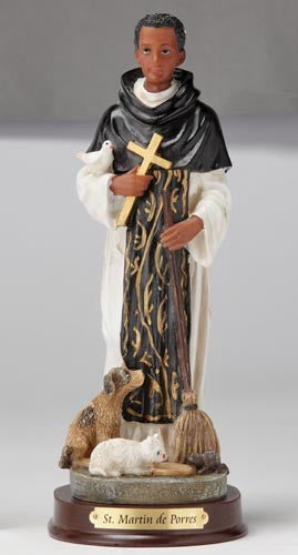 Saint Martin de Porres Statue - 8 inch