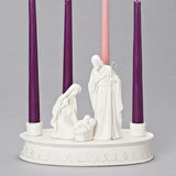 White Porcelain Nativity Advent Wreath
