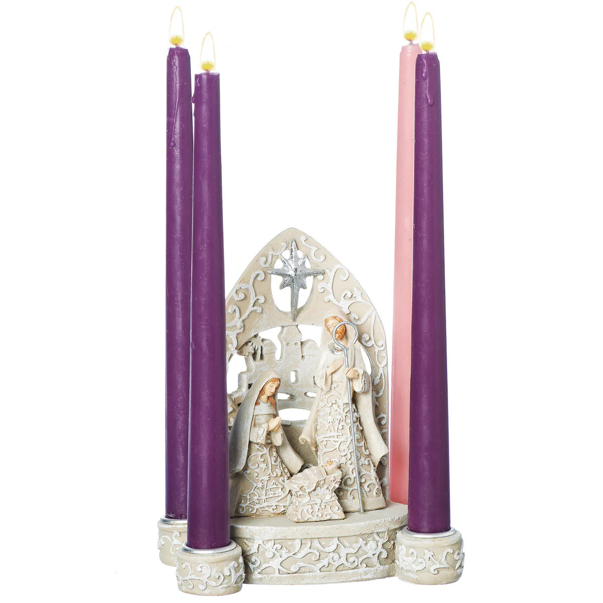 Paper-Cut Style Holy Family Advent Wreath